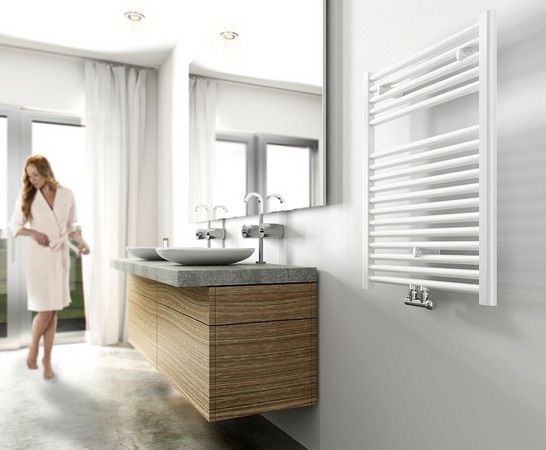 Controversieel stap in Samuel Elara badkamer radiator met M-O aansluiting (76 / 120 / 180 x 60 cm) (Wit) -