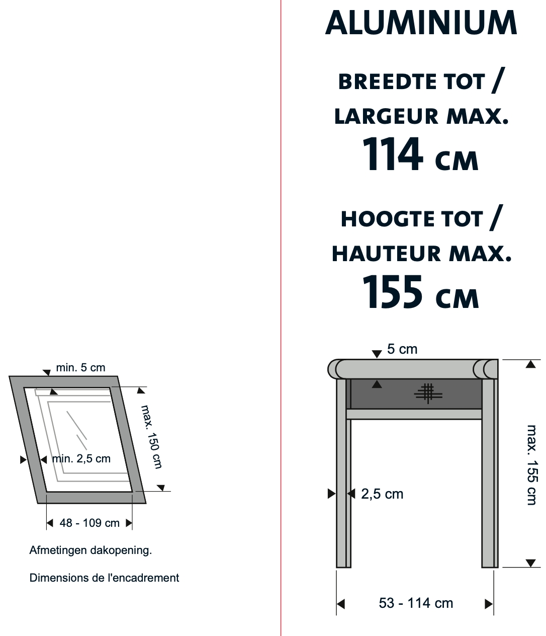 Dakraam hor Insectenhor S700 voor VELUX ARON KEYLITE 114x118 114x140 -